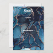 Carte de détails du Mariage d'Agate Bleu et Cuivre (Devant)