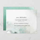 Carte de détails du Mariage d'aquarelle Ombre | VE (Devant / Derrière)