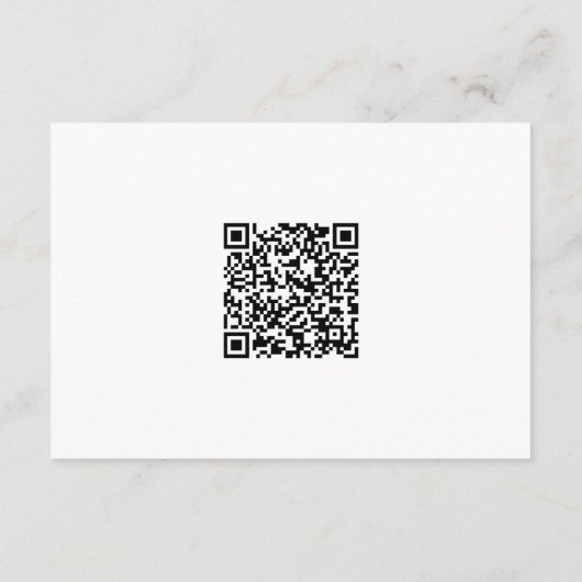 Carte de détails du Mariage de code QR en blanc do (Dos)