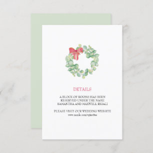 Carte de détails du Mariage de couronne de Noël