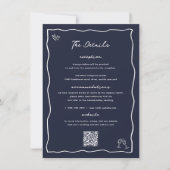 Carte de détails du Mariage de doodle à main lunai (Devant)