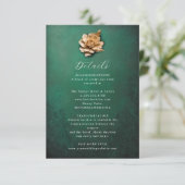 Carte de détails du mariage de fleur métallique ru (Debout devant)