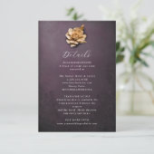 Carte de détails du mariage de fleur métallique ru (Debout devant)