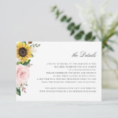 Carte de détails du Mariage de fleurs blanches ros (Debout devant)