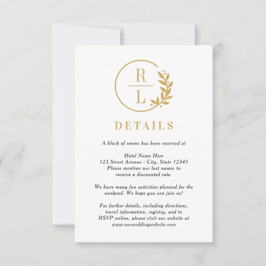 Carte de détails du Mariage de la chemise tendance (Devant)