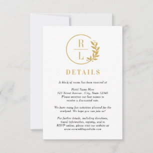 Carte de détails du Mariage de la chemise tendance