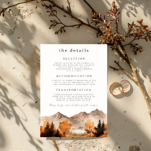 Carte de détails du Mariage de la montagne Fall