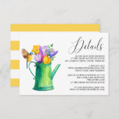 Carte de détails du Mariage de l'arrosage tendance (Devant / Derrière)