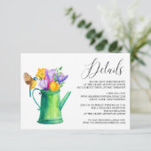 Carte de détails du Mariage de l'arrosage tendance (Debout devant)