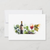 Carte de détails du Mariage de script d'aquarelle  (Dos)