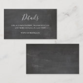 Carte de détails du mariage de tableau à pas Carte (Devant / Derrière)