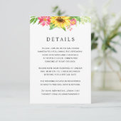 Carte de détails du Mariage de tournesol (Debout devant)