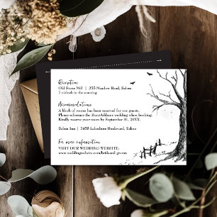 Carte de détails du Mariage d'Halloween All Hallow