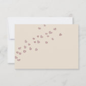 carte de détails du mariage du coeur aquarelle (Dos)