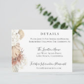 Carte de détails du Mariage du feuillage bohème te (Debout devant)