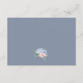 Carte de détails du Mariage Dusty Blue Florals (Dos)