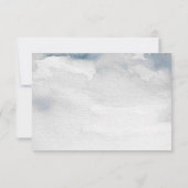 Carte de détails du Mariage Dusty Blue Watercolor (Dos)