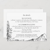 Carte de détails du Mariage extérieur Rustic Mount (Devant / Derrière)