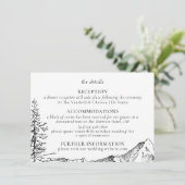 Carte de détails du Mariage extérieur Rustic Mount (Debout devant)
