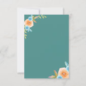 Carte de détails du Mariage Fall Watercolo (Dos)