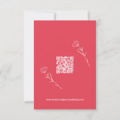 Carte de détails du Mariage fleur sauvage avec cod (Dos)