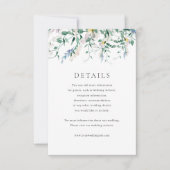 Carte de détails du Mariage fleur sauvage Watercol (Devant)
