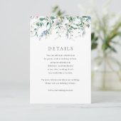 Carte de détails du Mariage fleur sauvage Watercol (Debout devant)