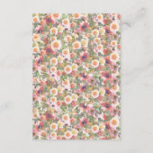 Carte de détails du Mariage floral (Dos)