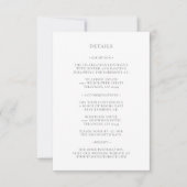 Carte de détails du mariage Floral monogramme bord (Devant)