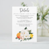 Carte de détails du Mariage Magnolia Citrus (Debout devant)