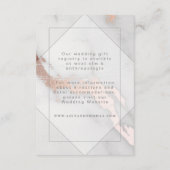CARTE DE DÉTAILS DU MARIAGE MARBRE ET OR ROSE (Dos)