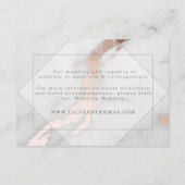 CARTE DE DÉTAILS DU MARIAGE MARBRE ET OR ROSE (Dos)