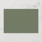 Carte de détails du Mariage minimaliste Sage Green (Dos)