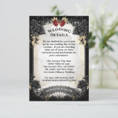 Carte de détails du Mariage Rose Halloween Elegant (Debout devant)