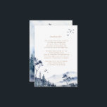Carte de détails du Mariage Rustic Blue Mountain<br><div class="desc">Notre collection "Blue Mountain Mariage" présente des paysages aquarellés dans les tons bleus avec une touche de vert. Toutes les informations sont dans une combinaison de script et une police serif qui apporte de l'élégance à elle. Consultez notre magasin pour plus d'articles de cette collection et contactez-nous par conversation ou...</div>