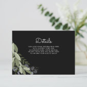 Carte de détails du Mariage Sprigs de minuit (Debout devant)