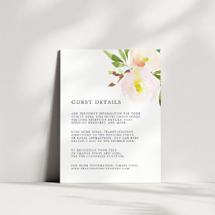 Carte de détails du Mariage Spring Blush