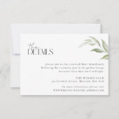 Carte de détails du Mariage Wild Forest (Devant)