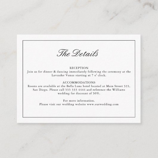 Carte de détails du monogramme de Fleur sauvage no (Devant)