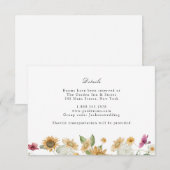 Carte de détails du Soleil Rustique (Devant / Derrière)