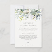 Carte de détails Dusty Blue Florals (Devant)