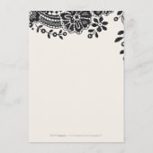 Carte de détails en dentelle vintage noire (Dos)