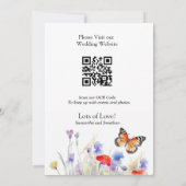 Carte de détails Fleur sauvage et papillon aquarel (Dos)