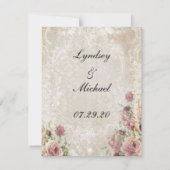 Carte de détails florale antique (Dos)