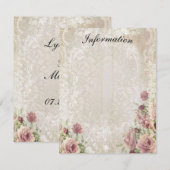 Carte de détails florale antique (Devant / Derrière)