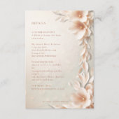 Carte de détails florale rose pêche (Devant)