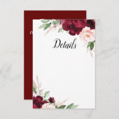 Carte de détails floraux bien aimée (Devant / Derrière)