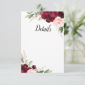 Carte de détails floraux bien aimée (Debout devant)