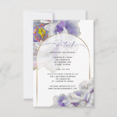 Carte de détails floraux exotiques violets (Devant)