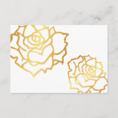 Carte de détails Golden Roses - Blanche (Dos)